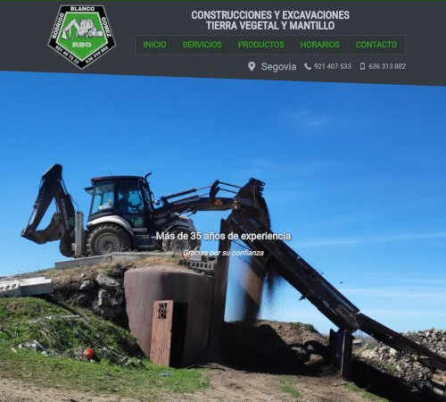 Escavaciones y materiales de la construcción, nuestro cliente realiza canalizaciones, excavaciones, movimientos de tierras, desbroce, derribos otras y tareas con maquinaria mini